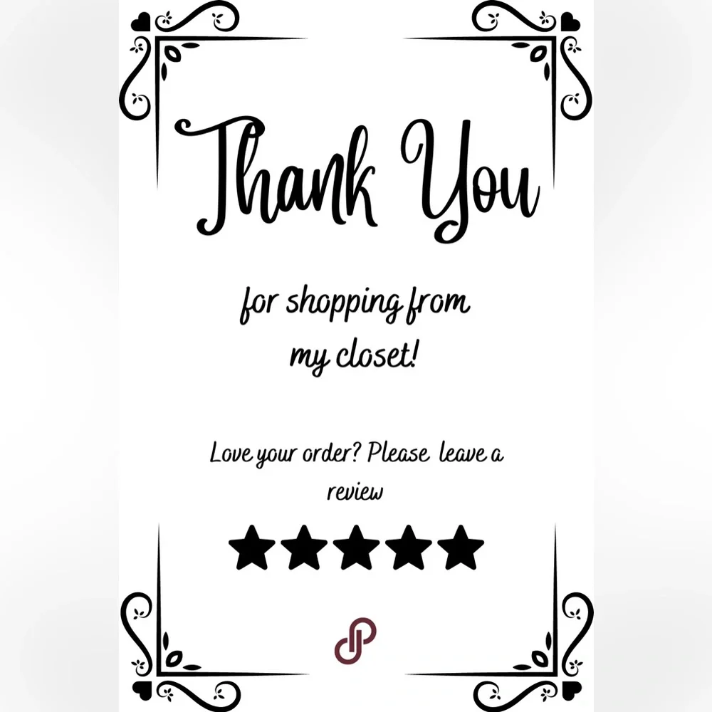 🌺50 Thank You Thermal Labels